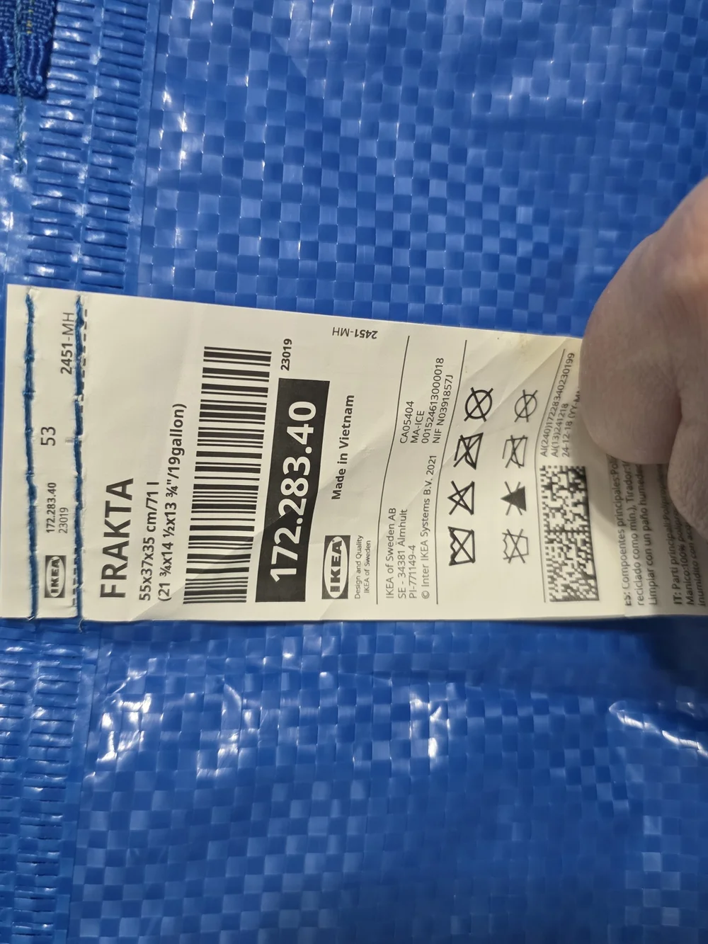 IKEA Blue Reusable Shopper Tote